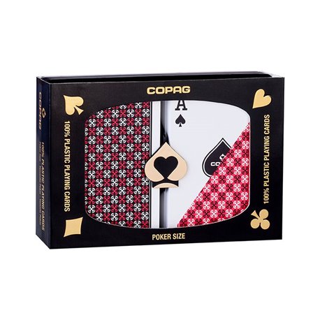 Copag Master 100% Plastic Playing Cards (Black/Red)