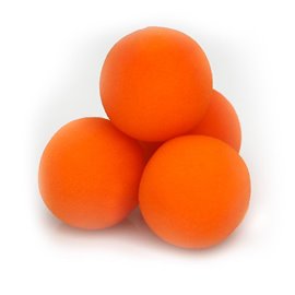 2 Inch Sponge Balls by Magic Makers (Vibrant Orange)